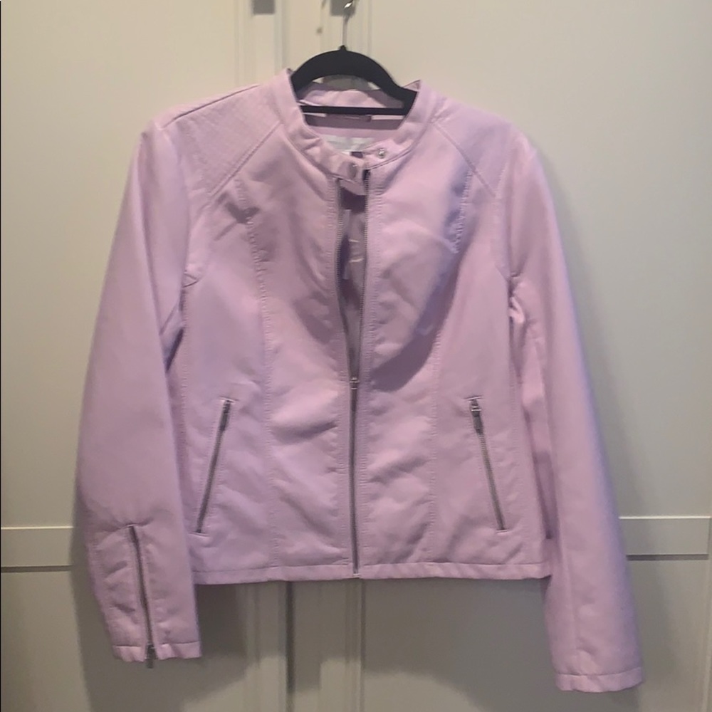 Lavender pleather jacket